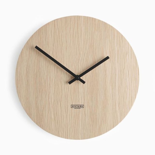 Premium Walnut Oak Wooden Quartz Art Deco Luxury Minimalist Large Silent Waterproof Needle Wall Clock for Weddings Retirement