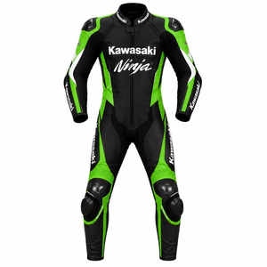 Combinaison de course de moto Rawasaki Ninja pour homme, 1 pièce, en cuir de vache/crocodile, imperméable, séchage rapide, protection - Product Image 1