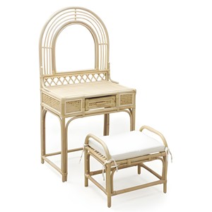 Customized Colors White Grey Black Rattan Dressing Table Bedroom Decoration New Hot Trend Furniture - Product Image 1