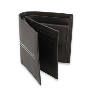 Low MOQ Men's Genuine Leather <b>Wallet</b> <b>RFID</b> <b>Blocking</b> Large Capacity Multi Card Short Vintage Polyester Lining Designer Wholesale - Product Image 2