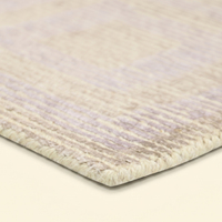 Tapis en laine tufté à la main Lavande Voile Ivoire Lilas, écologique, antidérapant, moderne, géométrique texturé, pour salon et hôtel