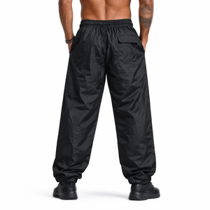Pantalones Deportivos de Nylon Negros para Hombre, Diseño Gráfico con Estampado de Serpiente, Estilo Urbano, Cintura Elástica, Ligeros, Diseño Personalizado - Product Image 3