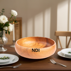 Dinner Tableware Food Server Customized Fruit Bowl <b>Kitchen</b> Usage Catering Serving Mango Wooden Fruit Container Large Bowl - Product Image 1