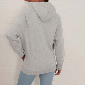 High Quality Cotton Women's <b>Zipper</b> Crop <b>Top</b> Hoodies Sweatshirts Plus Size Breathable Oversized Fleece for Winter Hooded Collar - Product Image 4