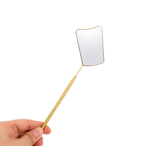 <b>Smart</b> Design Stainless Steel Eyelash <b>Mirror</b> with Handle Precision Crafted Ultra Lightweight Anti-Static Durable Limited Edition - Product Image 2