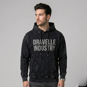 Sudadera con Capucha para Hombre, Personalizable, de Gran Tamaño, Servicio OEM, Felpa de Primera Calidad, Lavado Ácido, Impresión Digital - Product Image 1