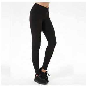 Pantalones de yoga y fitness de cintura alta OEM y ODM, leggings deportivos delgados de color liso, mallas de running sin costuras, ropa deportiva para mujer. - Product Image 3
