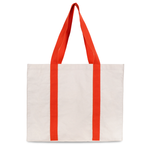 <b>Canvas</b> <b>Tote</b> Bag Large Size With Red Handles Shopping Bag For Groceries - Product Image 3