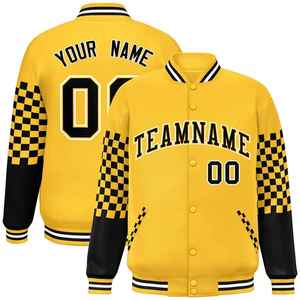 <b>Men's</b> Fashion Canvas Stand Collar Varsity Baseball <b>Jacket</b> with Custom Logo OEM Service Front Logo Position - Product Image 6