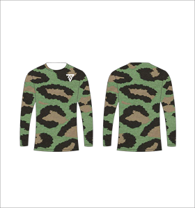 Camiseta de manga larga para hombre, camuflaje negro y rosa neón, camiseta con cuello redondo y patrón de mosaico geométrico, ropa informal para calle, camisetas para entrenamiento en el gimnasio - Product Image 3