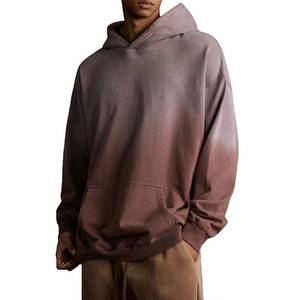 Sweat à capuche pour homme en molleton de coton épais, personnalisé, délavé, doux, décontracté et élégant, effet délavé à l'acide, pour l'hiver - Product Image 2