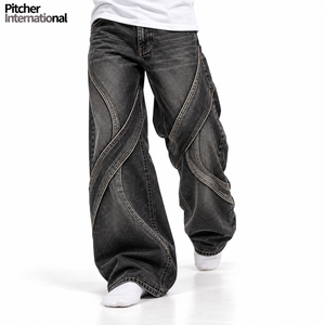 Wholesale mens <b>dark</b> wash <b>jeans</b> Custom mens <b>dark</b> wash <b>jeans</b> <b>Dark</b> wash <b>jeans</b> <b>Indigo</b> Cotton Denim Low MOQ - Product Image 2