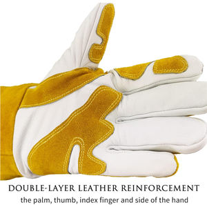 Guantes de Soldadura de Cuero Transpirables y Flexibles con Pantalla Táctil para Uso en Exteriores, Guantes de Seguridad Industrial con Protección Térmica - Product Image 2