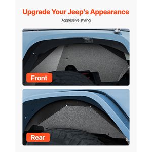 Parafanghi Anteriori e Posteriori in Acciaio per Jeep JK/JKU 2/4 Porte 2007-2018, Compatibili con Parafanghi Interni in Plastica Stile Bullonato TT - Product Image 6