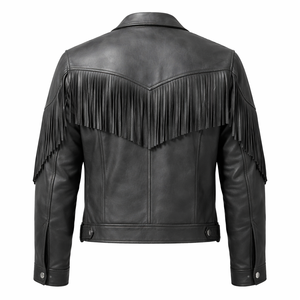 Wholesale Custom Men's Leather <b>Fringe</b> <b>Jacket</b> Direct from Manufacturer - OEM Bulk Wholesale Supplier - Product Image 2