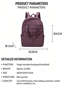 Elegante Borsa per Computer Resistente all'Acqua per Donne, Zaino Impermeabile per Computer con Logo Personalizzato per Escursionismo - Product Image 2