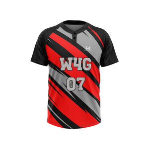 Maillots de baseball/softball unisexes personnalisés avec logo, 100 % polyester, respirants, séchage rapide, antibactériens, imprimés par sublimation, pour 4 matchs - Product Image 2