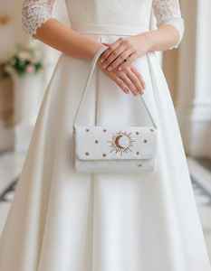 Sac fourre-tout personnalisé en perles de verre, couleur des perles personnalisable, pour cadeau de mariage ou de demoiselle d'honneur, motif floral bleu, certifié MS - Product Image 1