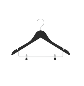 Cintre en bois haut de gamme pour veste homme, fabricant de cintres en bois pour veste avec crochet et pinces - Product Image 1