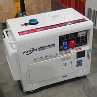 Générateur diesel silencieux KATHER 10KW 10KVA 8KVA 5KVA 50/60Hz 5KW à démarrage électrique, portable, pour soudage et alimentation de secours domestique