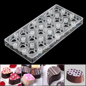 Cetakan Coklat Magnet Polikarbonat Santa Claus Kualitas Tinggi Alat Kue 3D Cetakan Coklat LST 1 Bulan