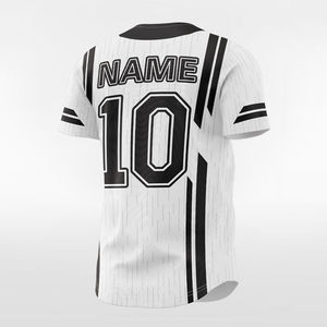 Maillot de baseball personnalisé avec logo, nom et numéro, impression par sublimation, fermeture à boutons, manches courtes, grande taille, 100% polyester, OEM - Product Image 5
