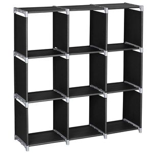 Organizzatore per Armadio a 3 Livelli con 9 Scomparti, Scaffale con 9 Cubi, Unità di Stoccaggio per Libreria - Product Image 1