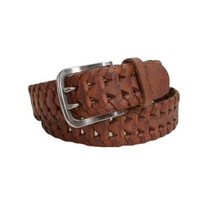 Ceintures en cuir véritable à la mode avec boucle en acier inoxydable, écologiques, durables et résistantes, pour accessoires masculins - Product Image 1