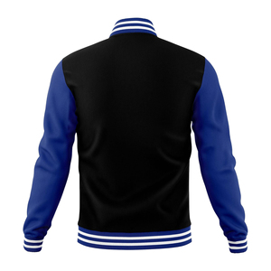 Blouson universitaire personnalisé avec logo, coupe-vent, respirant, réversible, en toile de laine, à capuche, manches géométriques, style streetwear, pour lycée - Product Image 2