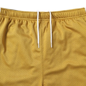Custom Logo Polyester Mesh Basketball Shorts Men's Quick Dry Breathable Sport Shorts with Side Stripes Drawstring Waist - Product Image 5