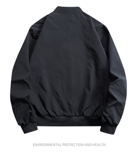 Men Winter Bomber Jacket Windproof Casual Zip Outerwear Stand Collar <b>Warm</b> Coat - Product Image 3