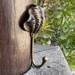 Antiqued Decoration Cast Brass Sea Shell Design Door Wall Mounted <b>Coat</b> Hanger <b>Single</b> <b>Hook</b> Antiqued Decoration <b>Hooks</b> & Rails - Product Image 6