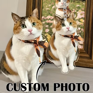 Porte-clés personnalisé en acrylique avec photo d'animal de compagnie, pendentif commémoratif découpé sur mesure pour chien, chat, oiseau, créez votre propre forme avec votre photo, MOQ 1 pièce - Product Image 4