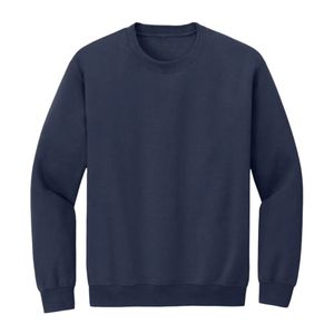 1. เสื้อสเวตเชิ้ตคอกลมสีน้ำเงินกรมท่าสำหรับผู้หญิง แขนยาว ผ้าฟลีซนุ่ม สวมใส่สบาย แบบเรียบง่าย รับผลิตตามสั่ง ขายส่งเสื้อสเวตเตอร์เปล่าสำหรับผู้หญิง - Product Image 1