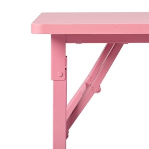 Table de manucure pliante moderne rose en MDF avec 2 tiroirs et 1 porte pour salon de manucure, usage domestique, en bois - Product Image 4