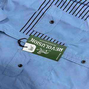 เสื้อเชิ้ตแขนยาวคอวีผ้าคอตตอนเนื้อนุ่มสบายสำหรับเด็กผู้ชาย พร้อมกระเป๋าคู่ด้านหน้า คอลเลคชั่นแห้งเร็ว - Product Image 4