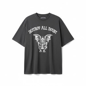 T-shirt homme en coton doux, effet délavé vintage, respirant, confortable, coupe décontractée, idéal pour le streetwear décontracté. - Product Image 2