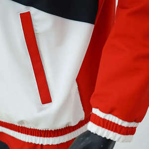 Ensemble de veste courte coupe-vent respirante à séchage rapide en deux pièces personnalisé, impression brodée, cordon de serrage, 100% coton, streetwear unisexe - Product Image 2