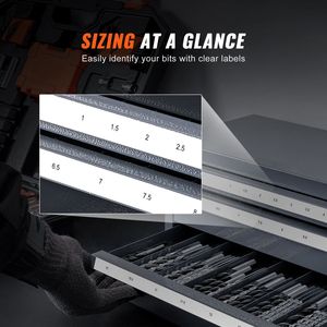 Organizzatore per Punte da Trapano in Acciaio con 3 Cassetti (1-13mm) per Supporto Personalizzato (OBM/OEM) - Product Image 4