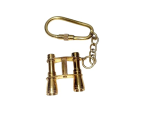 Mini-jumelles vintage en laiton, porte-clés, cadeau de voyage nautique, accessoire de collection - Product Image 1