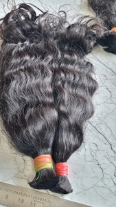 Extensiones de cabello humano virgen negro de alta calidad Cabello de grado de templo indio crudo dibujado solo Remy ondulado natural - Product Image 4