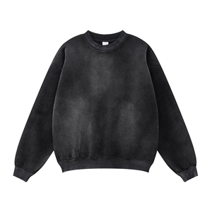 Ensembles de survêtements streetwear pour hommes, épais, en molleton respirant, avec sweat-shirts à col rond et pantalons de survêtement, effet délavé Monkey Wash et usé - Product Image 5