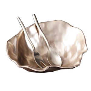 Cuencos de Metal de alta calidad para servir, mesa decorativa, vajilla, cuenco, fruta, ensalada, exhibición, estilo minimalista, cuencos florales - Product Image 6