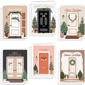 Paquete de 24 Tarjetas Navideñas con Diseño de Vegetación Invernal, Tarjetas de Felicitación Festivas con Sobres Blancos de 4 5/8 x 6 1/4 Pulgadas - Product Image 2