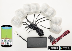 8 động cơ rung thiết bị điều khiển từ xa điện điều khiển nội bộ massage ghế xe mô-đun điều khiển điện thoại ứng dụng truy cập-Phụ tùng ô tô mới - Product Image 2