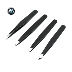 Juego de pinzas para cejas de acero Premium 4PCS con estuche de cuero Nueva condición para Navidad - Product Image 2