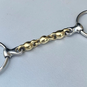 Mors à étrier Waterford en acier inoxydable avec anneau lâche, équipement équestre, 5 pouces, chaîne en cuivre, bouche de 15 cm - Product Image 5