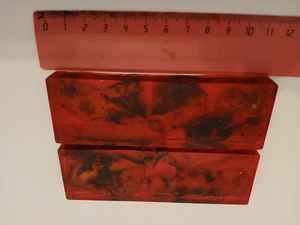 2 Placas de cuerno rayado de búfalo para fabricación de cuchillos, empuñaduras y marcos, incrustaciones para guitarra - Product Image 3