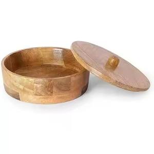 Boîte à chapati en bois pour la cuisine, boîte à roti faite à la main, boîte de rangement pour le pain - Product Image 4