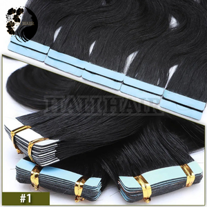 Vente de gros 100g Trame unique Vietnamien Remy Body Wave Tape Extensions de cheveux Toutes les couleurs teintes Look élégant! Cheveux Hali T01 - Product Image 2
